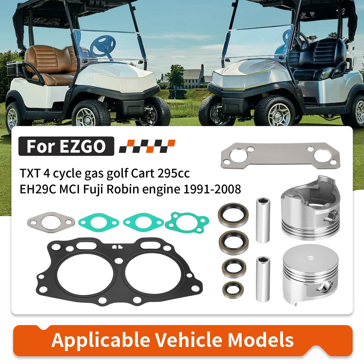 zozoye EZGO TXT 4-cycle piston kit with 26662-G01 for smoother engine compression.