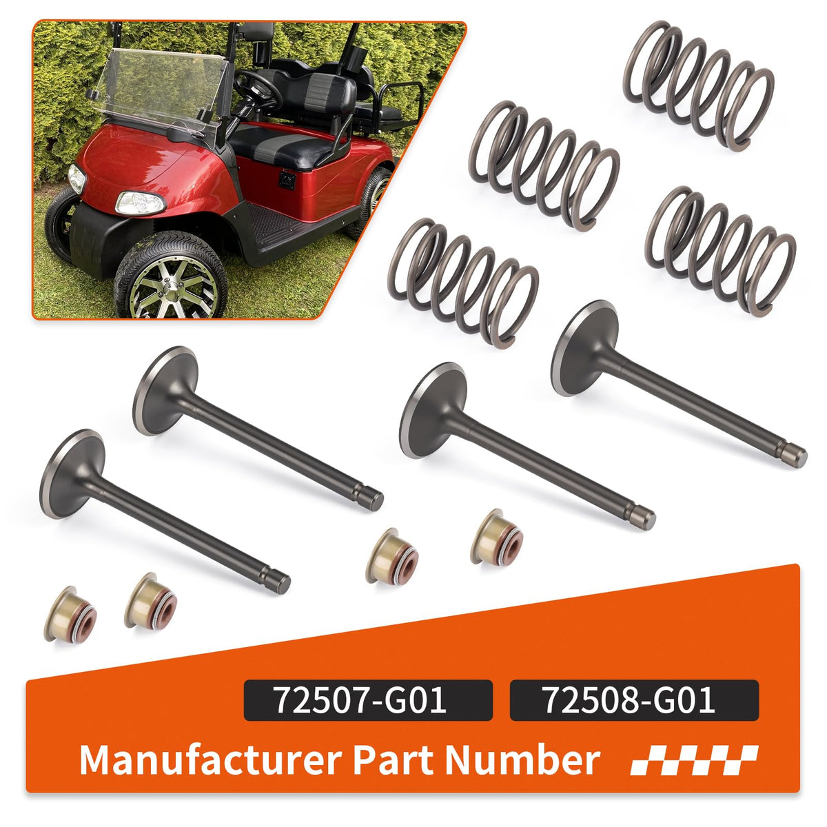 Zozoye EZGO valve kit seats ensuring tight seal for consistent compression