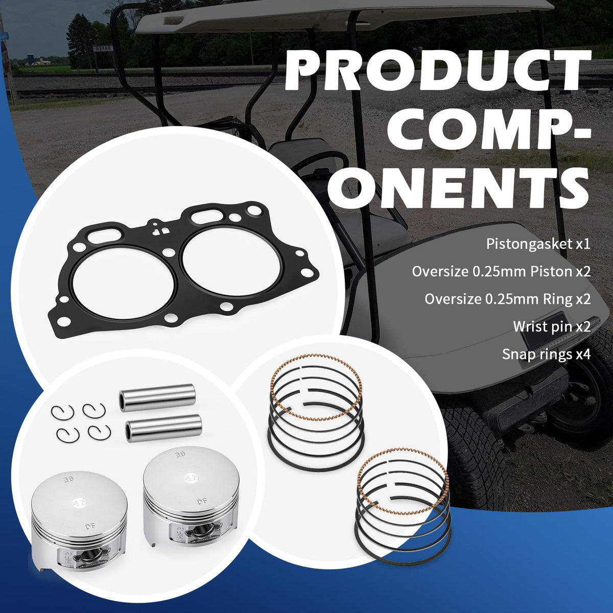 Zozoye EZGO wrist-pins-2x illustrate secure assembly for piston guidance.
