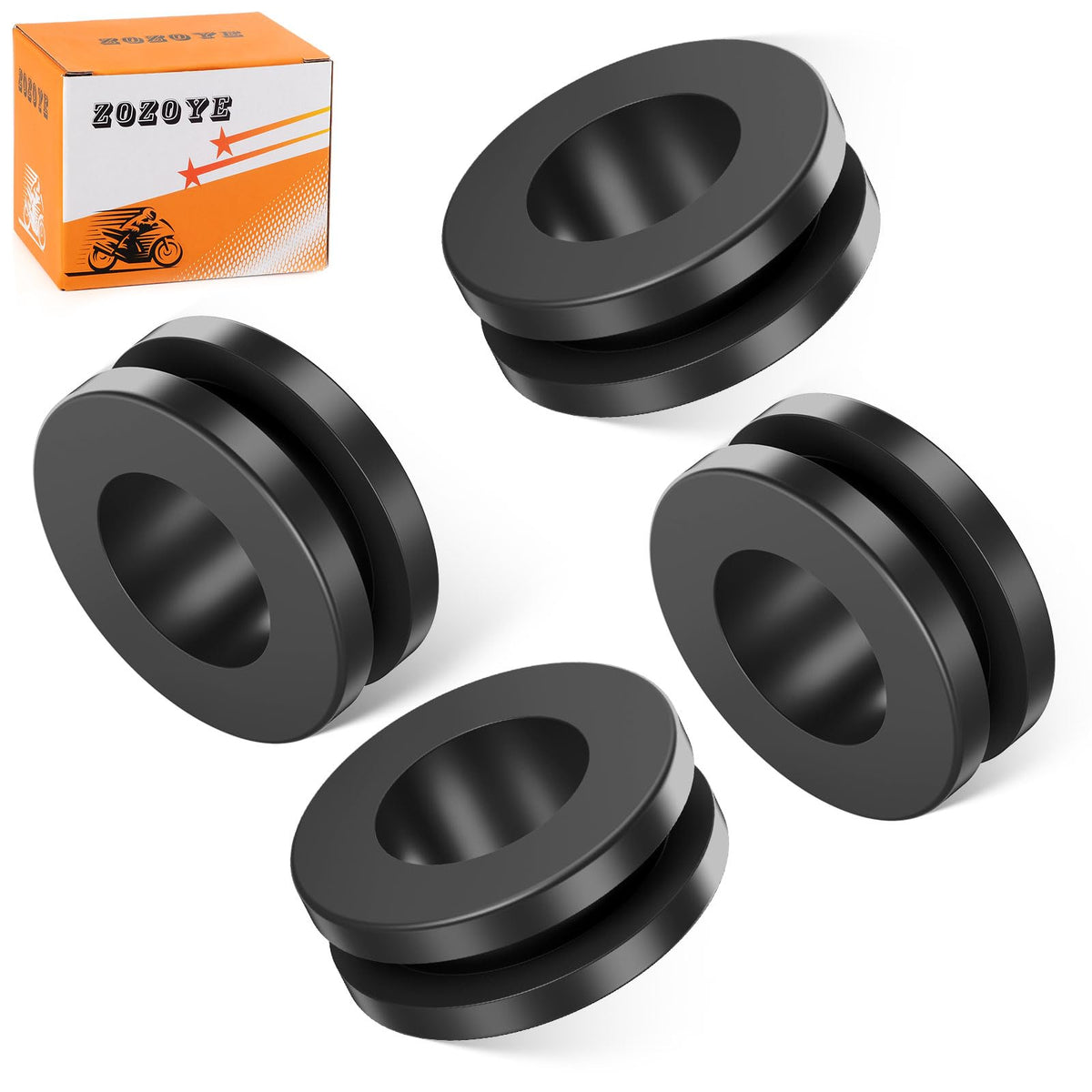 Zozoye fuel tank vent insulator grommet closeup, shows rugged material