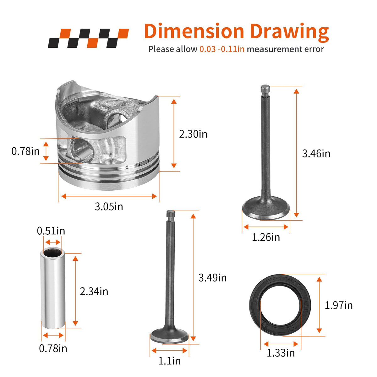 Zozoye piston pin ensures smooth rotation in assembly