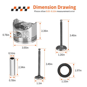 Zozoye piston pin ensures smooth rotation in assembly