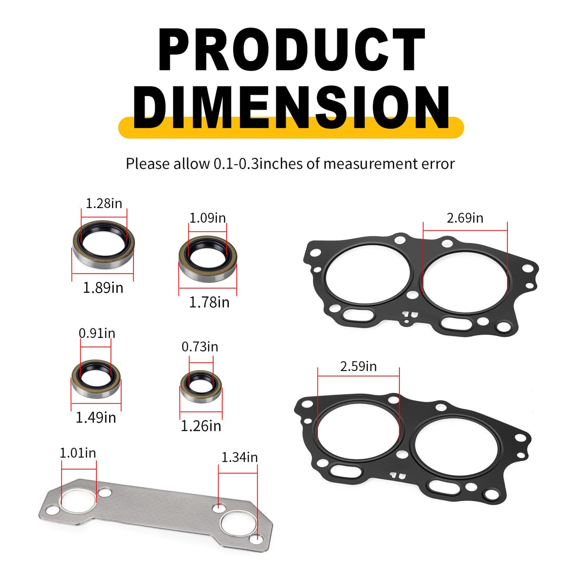 Startup inspection guide image featuring Zozoye gasket kit checks