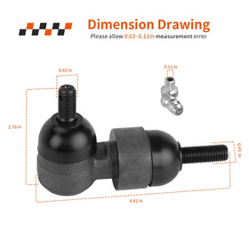 Connection view of Zozoye ball joint between rack and tie rod