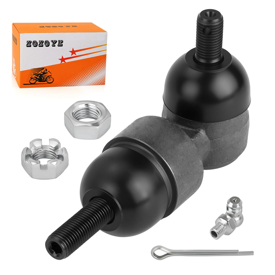 Zozoye steering rack ball joint for EZGO Medalist/TXT 1994-2001, front view showing precise connection