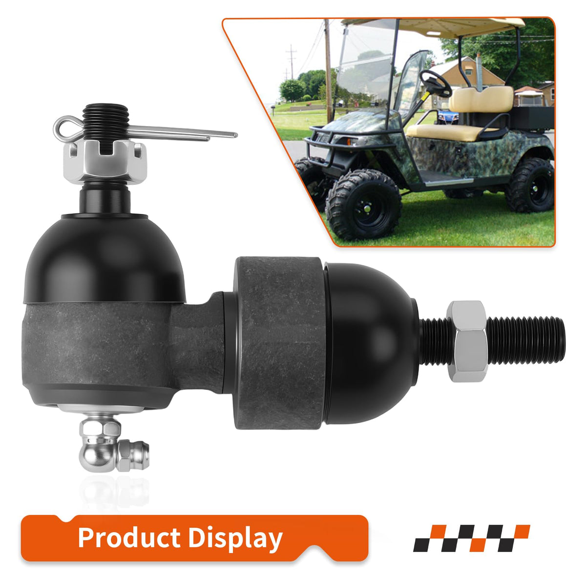 High-speed stability view of Zozoye steering rack ball joint in EZGO
