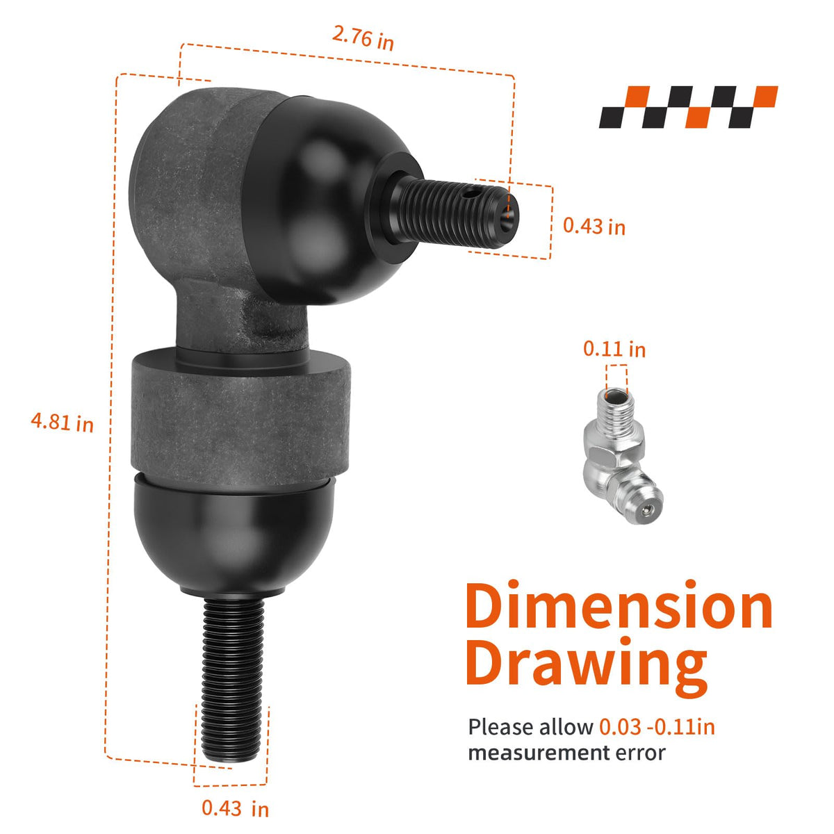 Wear-resistant rack ball joint from Zozoye reduces steering play.