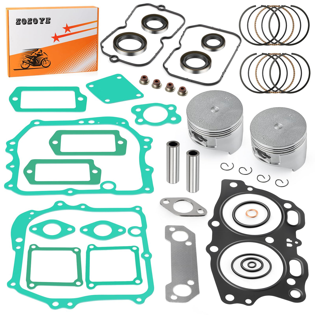 Zozoye wrist pin included for secure piston connection.