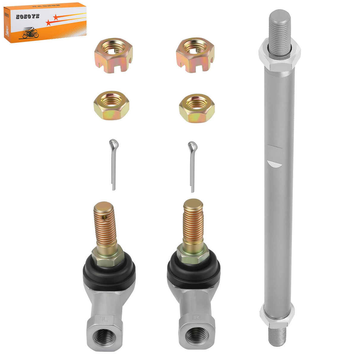 Zozoye golf cart steering stability supported by left tie rod.