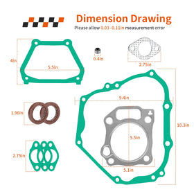 Zozoye gasket kit for G23-A Yamaha maintains consistent compression and sealing.