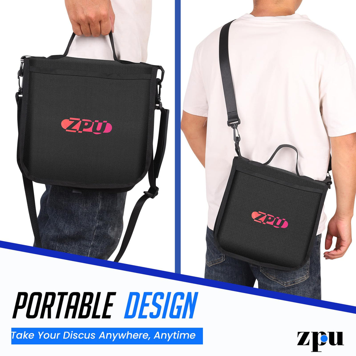 ZPU Discus Carrier track and field use keeps gear organized on-site