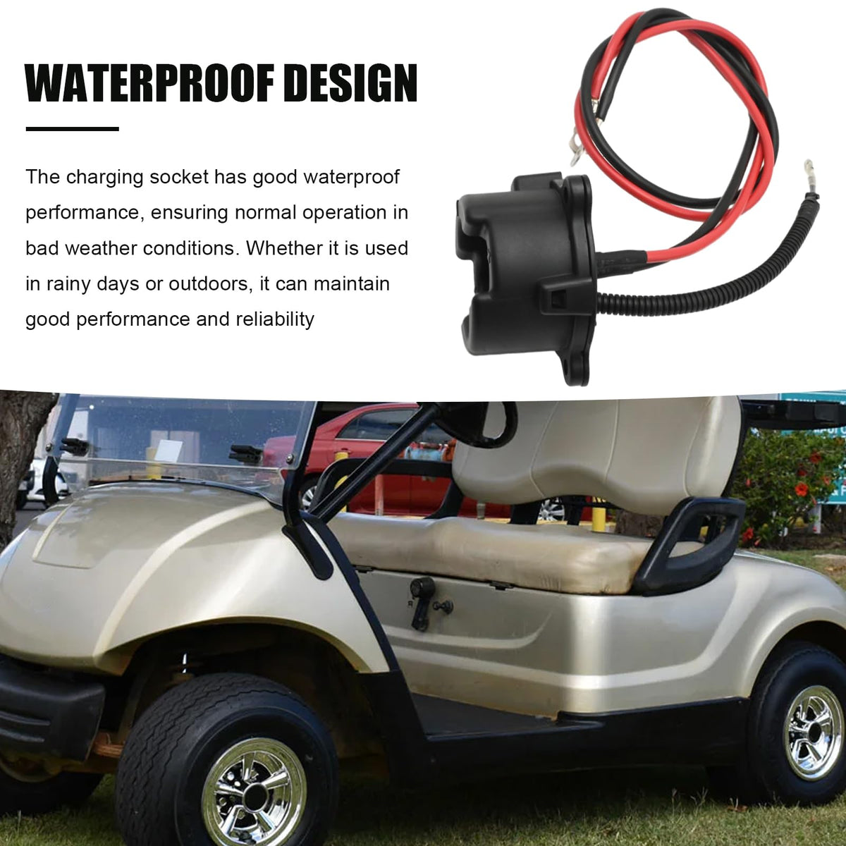 Weatherproof design of Zreneyfex charging receptacle ready for outdoor use