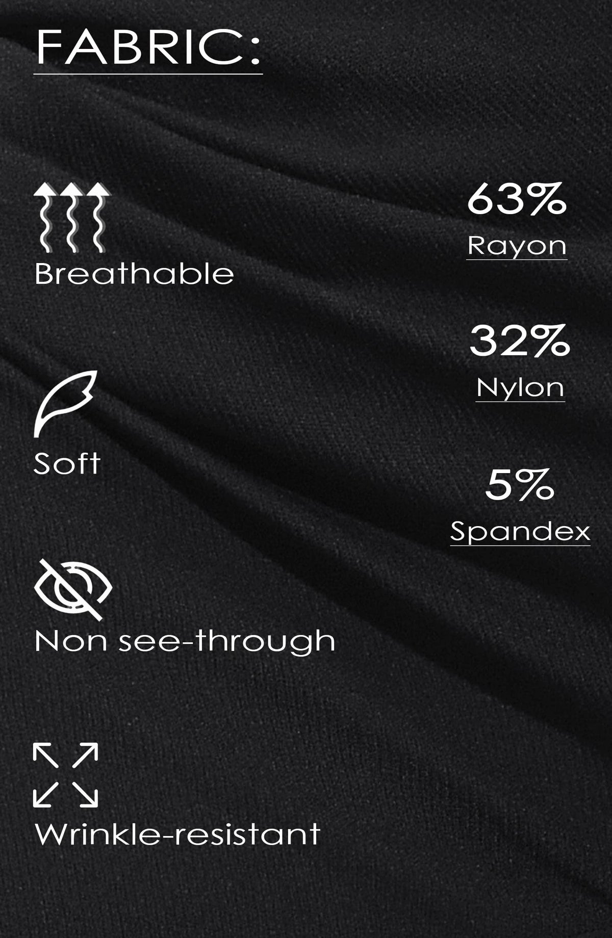 ZTN fabric detail highlighting wrinkle-resistant breathable material