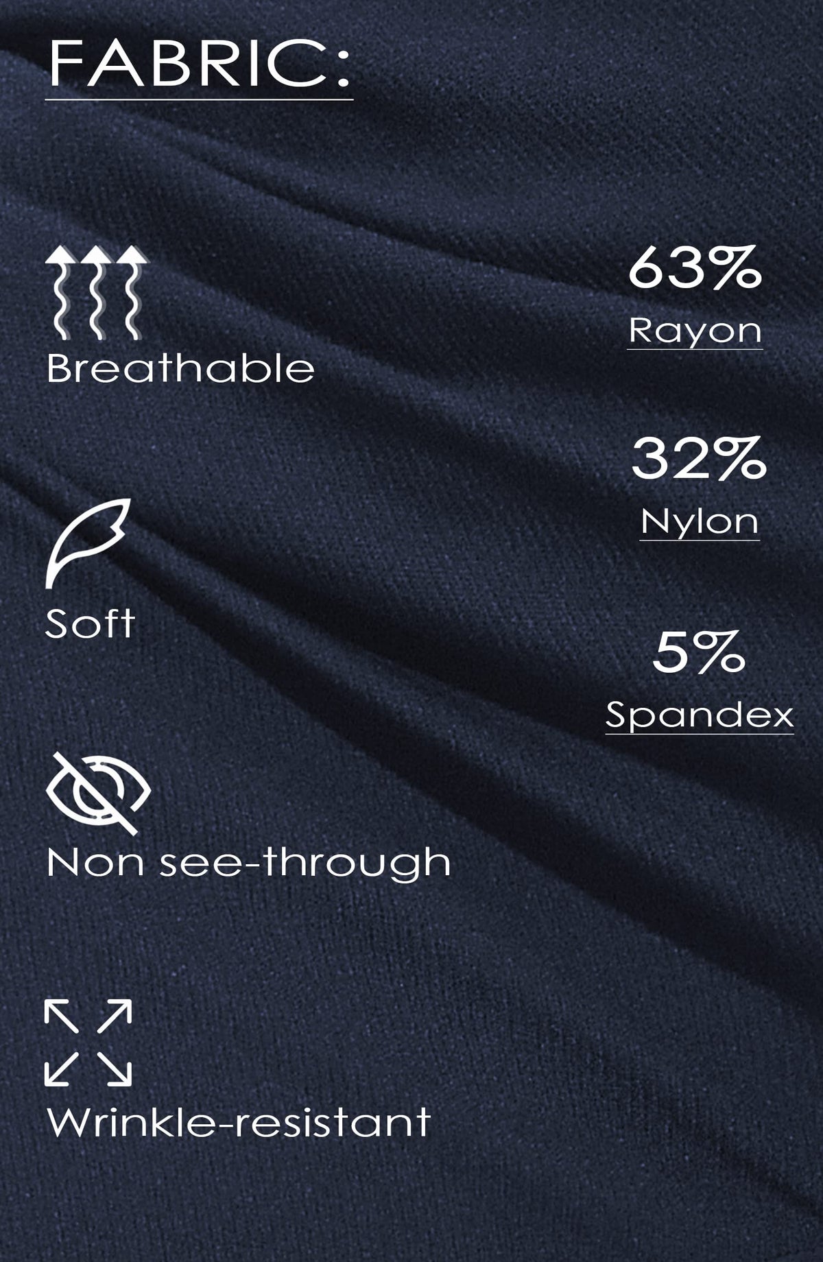 ZTN navy dress pants elastic waist for easy pull-on comfort.