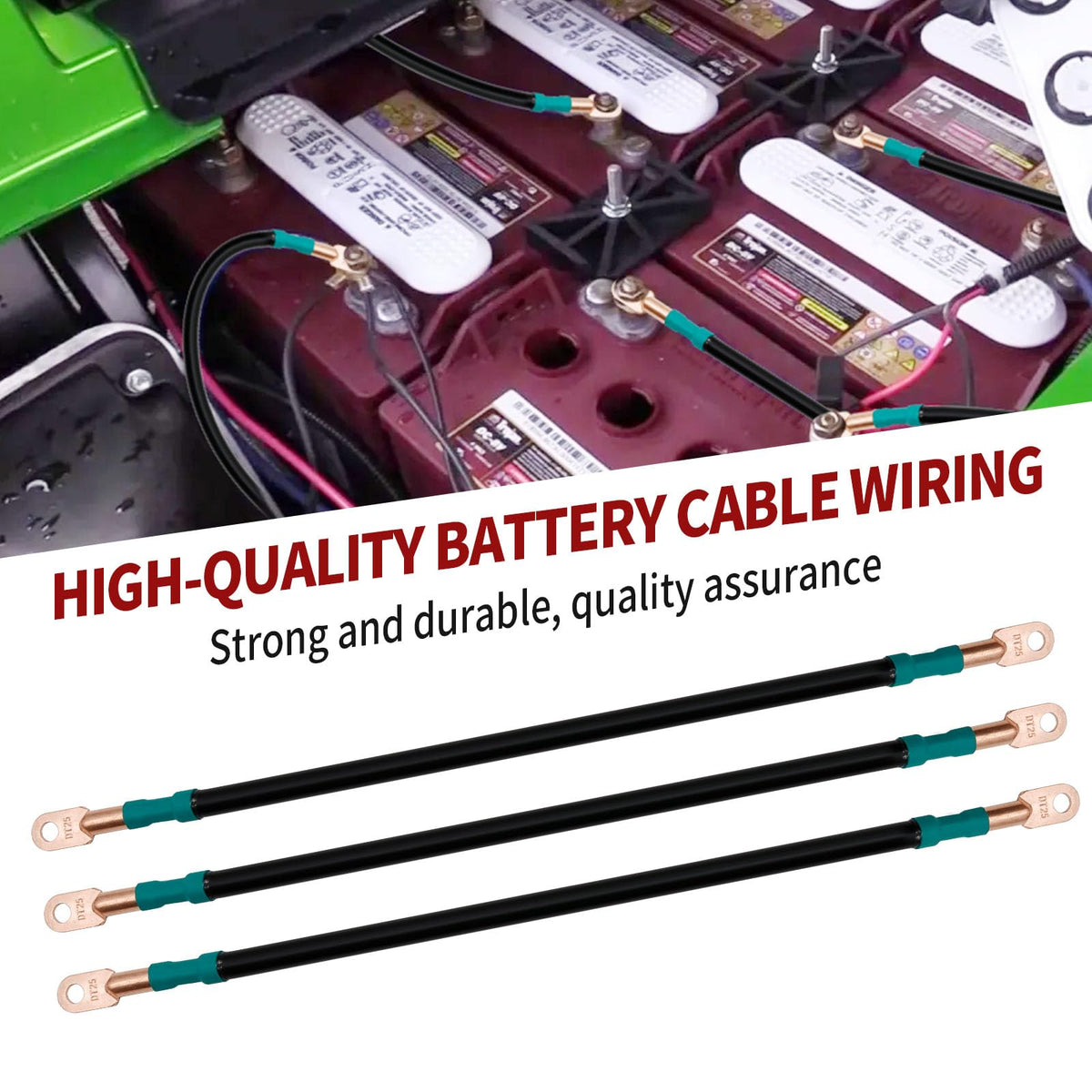 ZUDKSUY easy install cables, 4 gauge, 16 inch for quick setup.