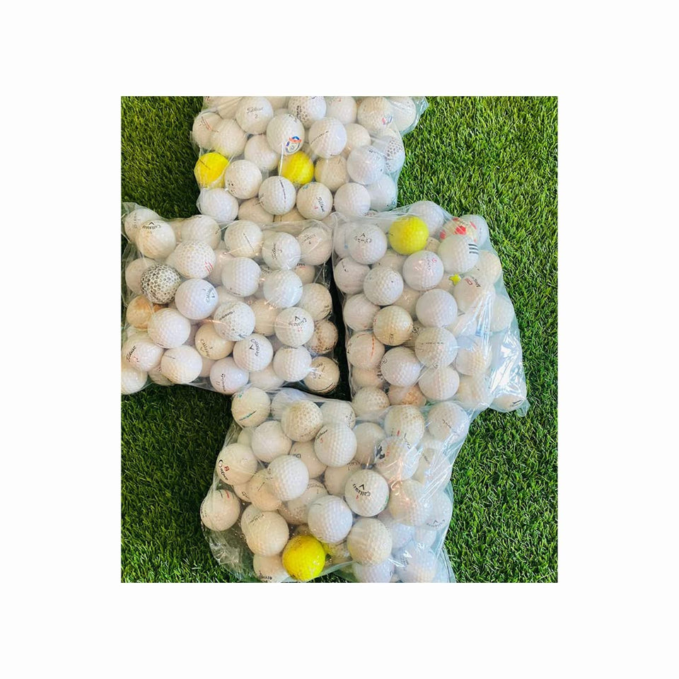 ZUSSET 100% recycled golf balls pack, ready for practice on the driving range.