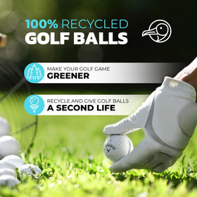 ZUSSET Albatross recycled balls close-up showing wear for real-range feel.