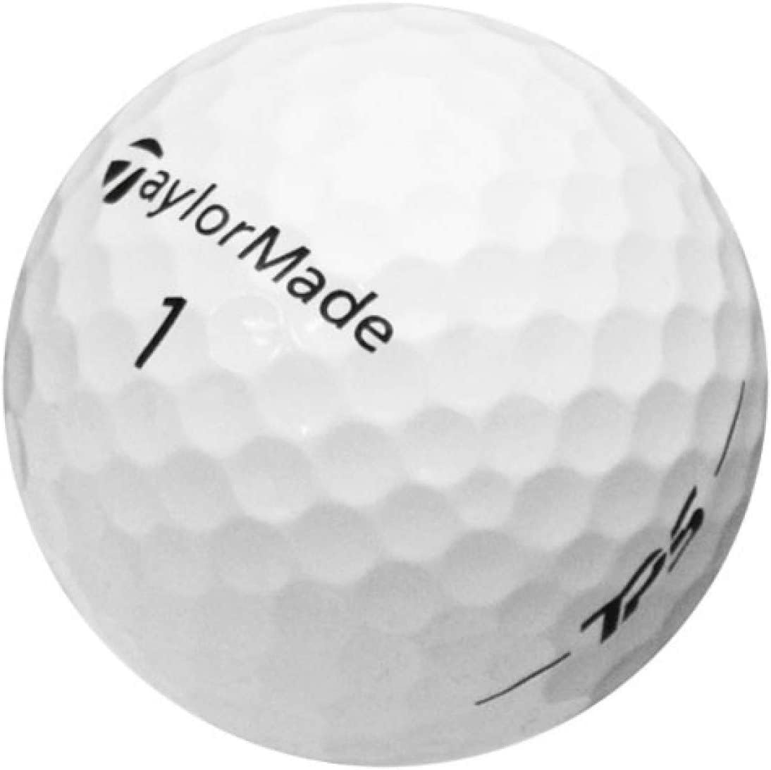 ZUSSET TP5 recycled golf ball close-up, premium white finish, eco-friendly option for play.