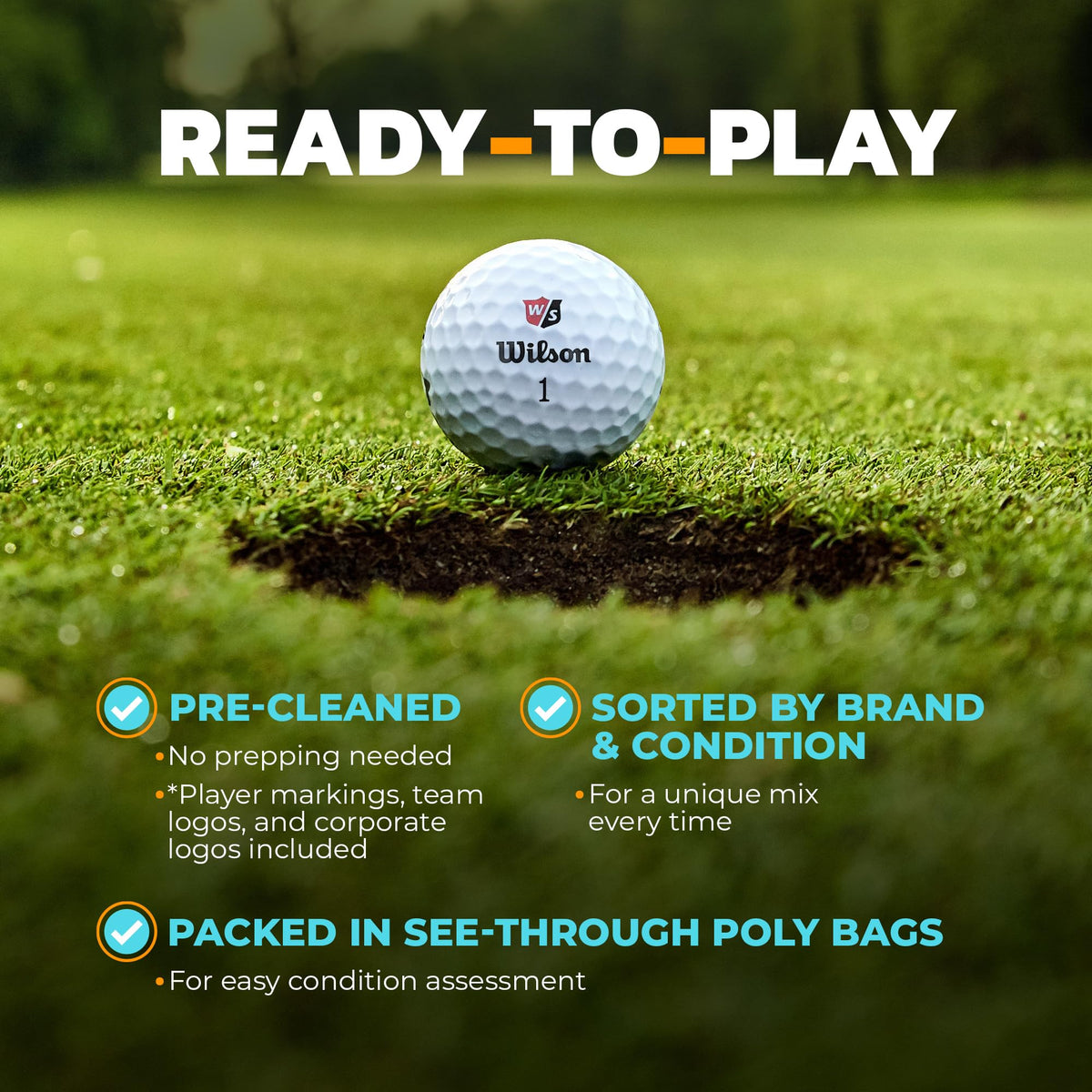 ZUSSET golf ball washed and graded for quality assurance