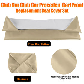 ZWPARTS Club Car Precedent installation guide demonstrates easy staple-on setup.