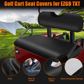 Durable, waterproof, scratch-resistant ZWPARTS seat cover on EZGO TXT