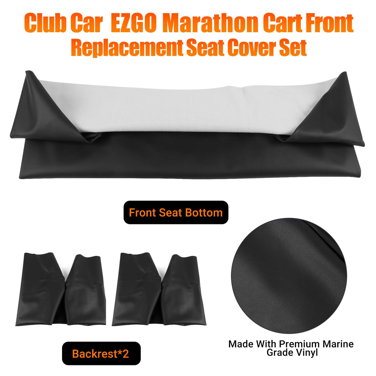 ZWPARTS easy clean seat cover keeps golf cart interior fresh.