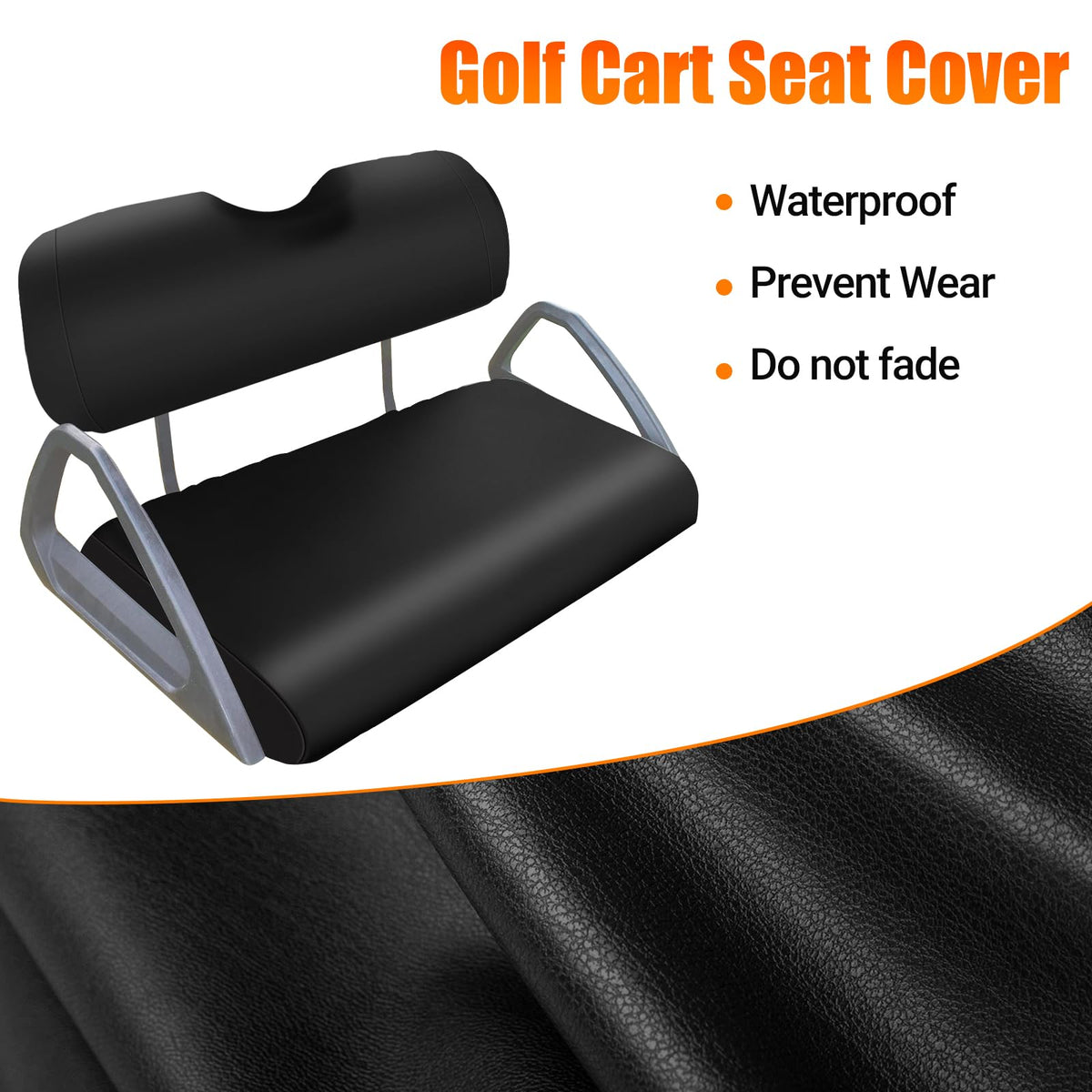 EZGO TXT front seat with ZWPARTS fit for an OEM-like contour
