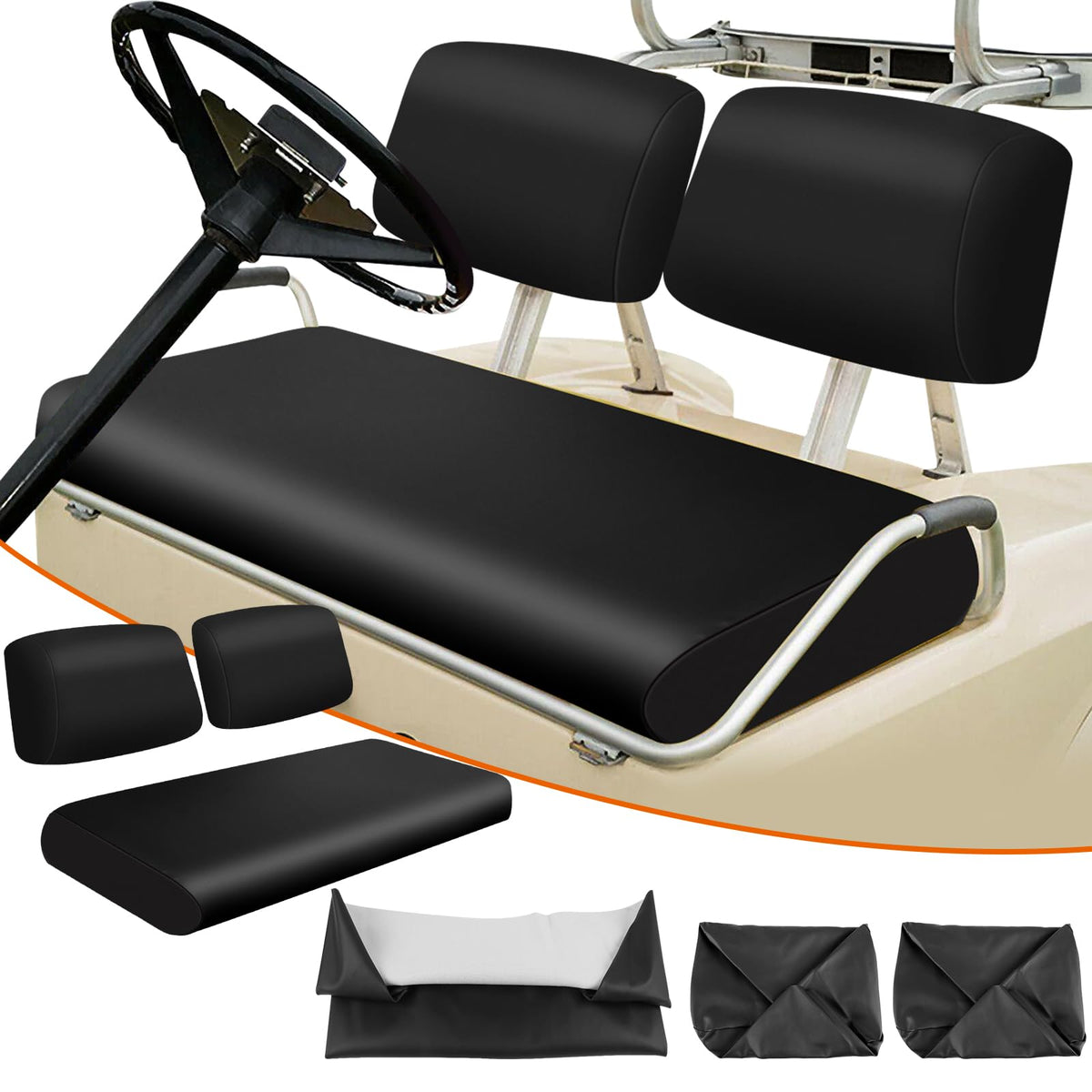 ZWPARTS front seat cover close-up highlights durable stitching.