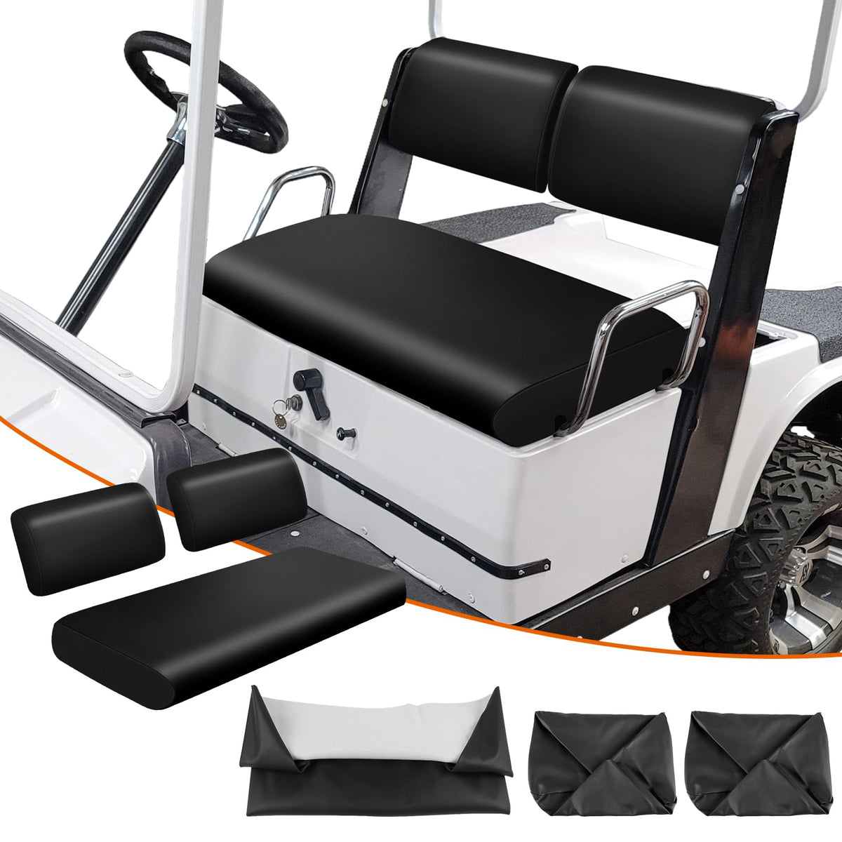 ZWPARTS front seat cover for Yamaha G14: durable, refreshed appearance.