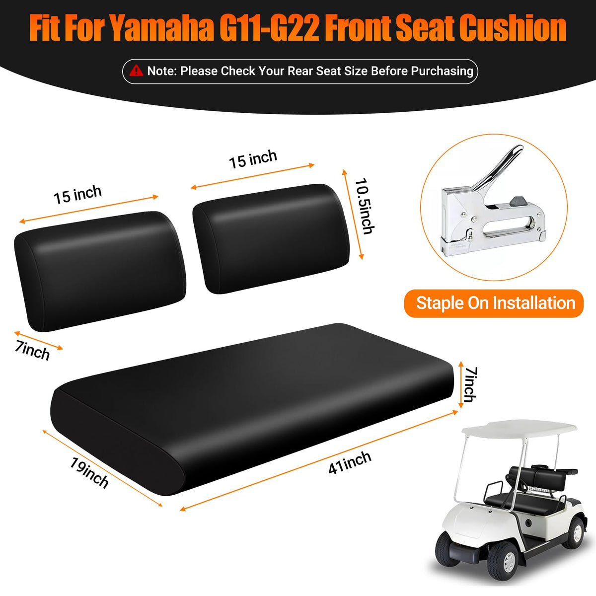 ZWPARTS front seat cover for Yamaha G16: upgraded comfort on longer rides.