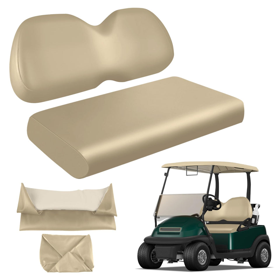ZWPARTS golf cart front seat cover beige fit protects against spills and dirt.