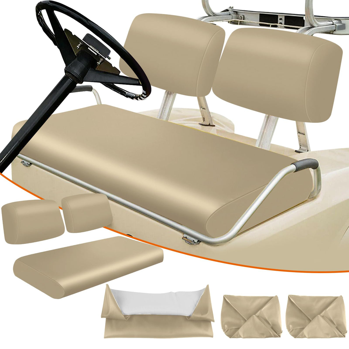 ZWPARTS Club Car DS seat cover installation guide for quick upgrades.