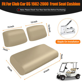 ZWPARTS leather-like beige seat cover closeup demonstrating premium texture.