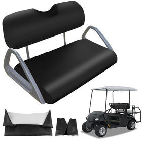 ZWPARTS staple-on EZGO TXT front seat cover installation detail