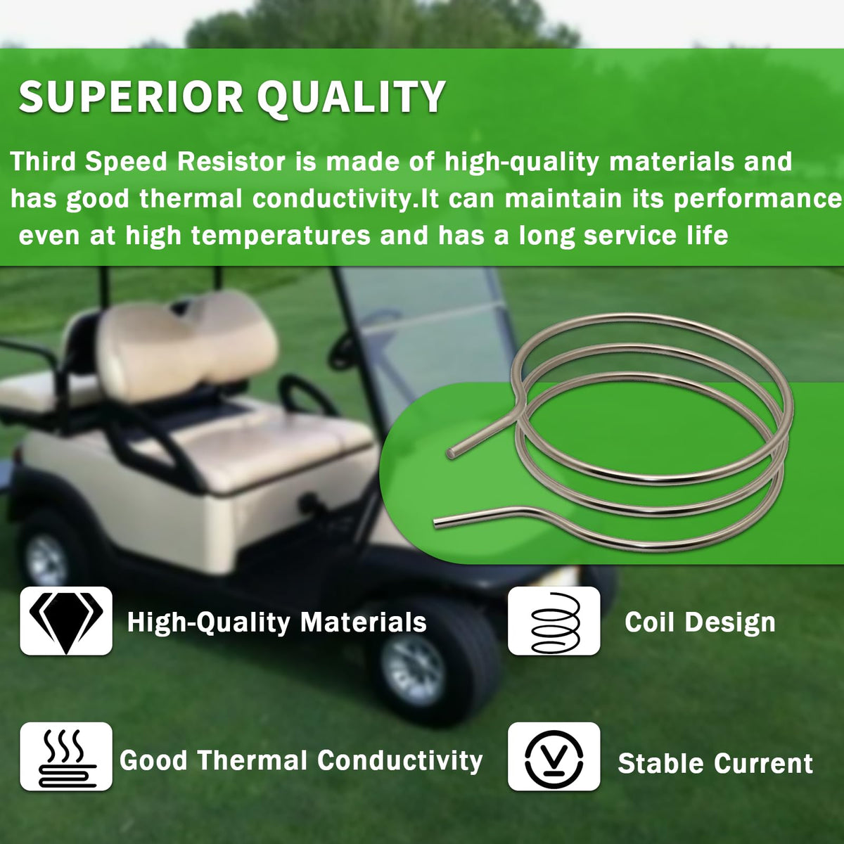 zyamstr third speed resistor compatibility label confirms fit for 1985-2003 Club Car DS