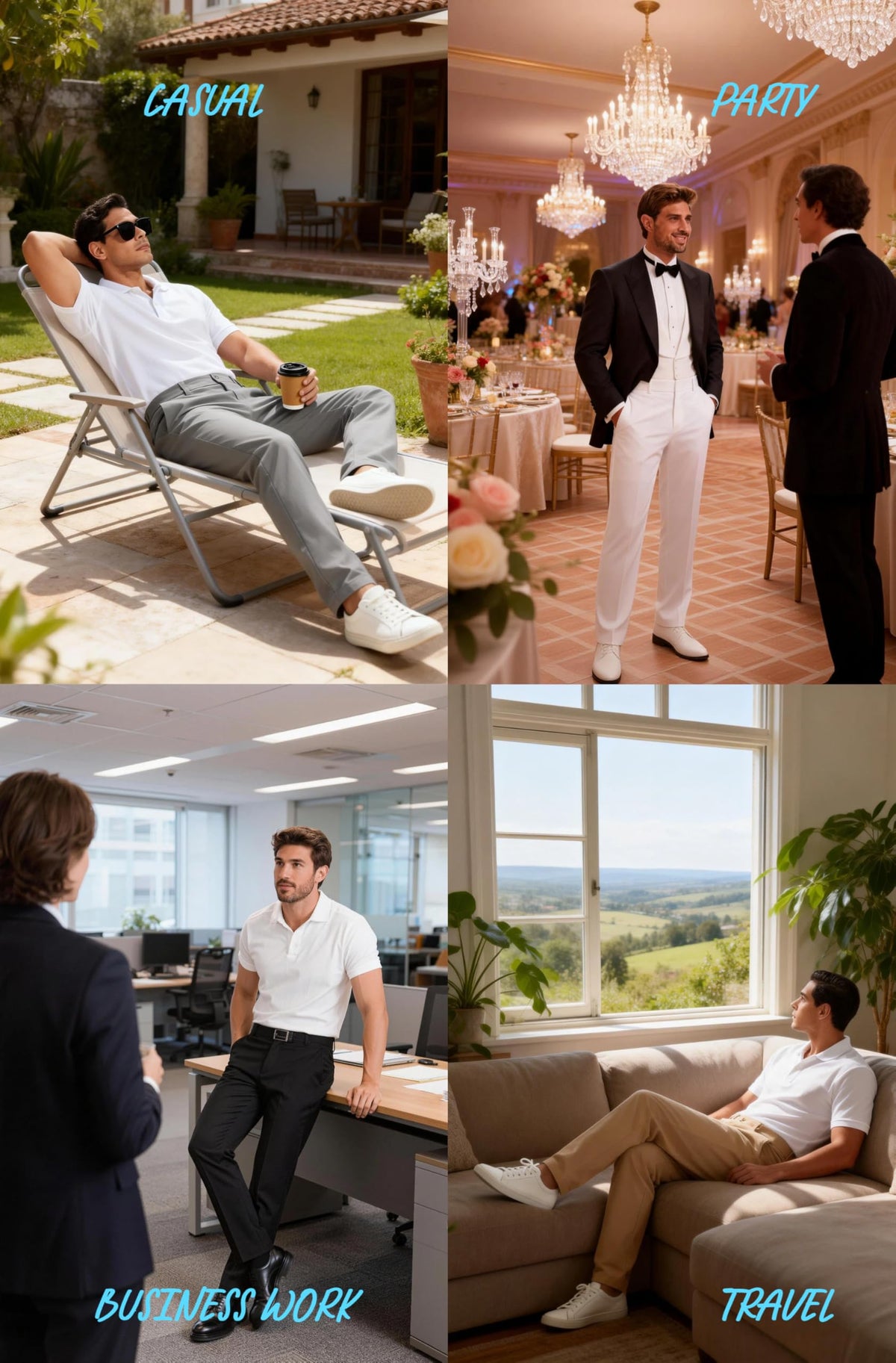Zynorain men's golf pants quick-dry fabric keeps you cool and dry.