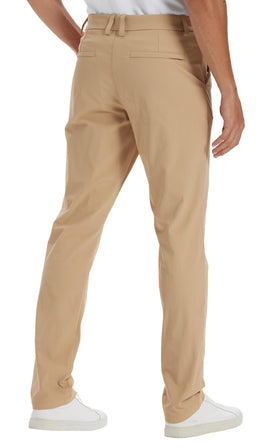 Zynorain men's golf pants stretch for comfortable range of motion on the course.
